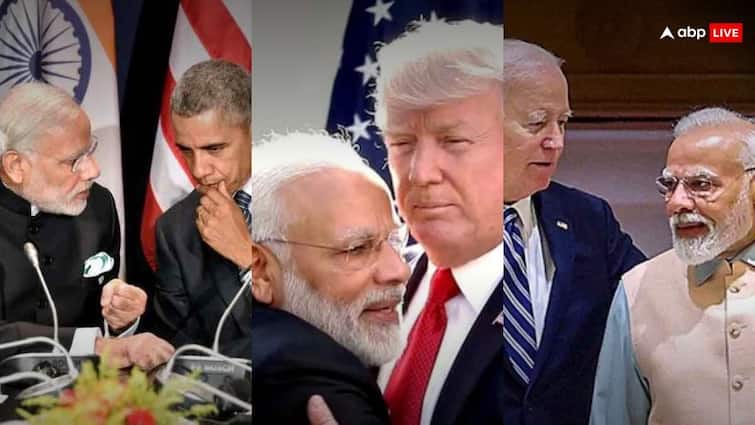 PM Modi US Visit on 12 13 February Narendra Modi relations with Barak Obama Joe Biden and Donald Trump PM Modi US Visit on 12 13 February Narendra Modi relations with Barak Obama Joe Biden and Donald Trump