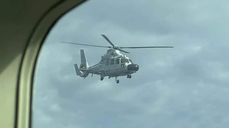 Chinese helicopter flew close to Philippine government plane patrolling disputed coast South China Sea Chinese helicopter flew close to Philippine government plane patrolling disputed coast South China Sea