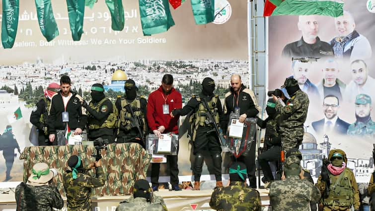 Hamas handed over three Israeli hostages to the Red Cross in Gaza hostages reached Israeli authorities. Hamas handed over three Israeli hostages to the Red Cross in Gaza hostages reached Israeli authorities.
